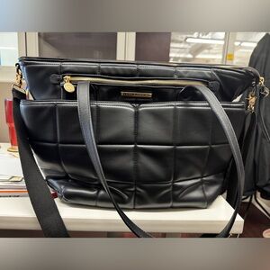 The Birds Papaya x Poppy & Peonies collab work tote diaper bag